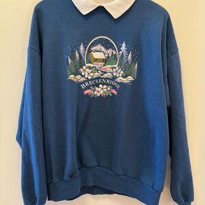 Jerzees Women's Blue Sweatshirt